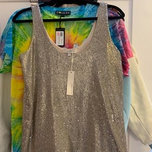 Lavender Brown Sequin Top